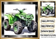 Green Quad Bike In Gold/Black 8x8 Frame