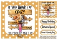 CRAZY DOG With Caption In Gold Spot 8x8 Frame