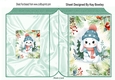 Winter Rabbit In Christmas Festive Folded Book (THREE)