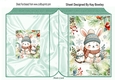 Winter Rabbit In Christmas Festive Folded Book (FOUR)