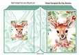 Winter Deer In Christmas Festive Folded Book (TWO)