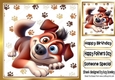 Funny Face Dog In 8x8 Frame (TWO)