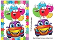 Jigsaw Puzzle Frame With Toony Face Car A5 (ONE)