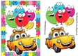 Jigsaw Puzzle Frame With Toony Face Car A5 (FOUR)