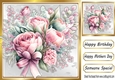 Beautiful Floral Spray In Gold 8X8 Frame (TWO)