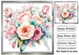 Beautiful Floral Spray In Silver 8X8 Frame (THREE)