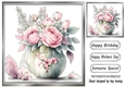 Beautiful Floral Spray In Silver 8X8 Frame (FOUR)