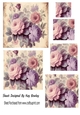 Vintage Pink/Purple Roses Pyramids (ONE)
