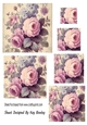 Vintage Pink/Purple Roses Pyramids (TWO)
