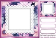 Pretty Floral Shades With Lace 8X8 Card Fronts (ONE)