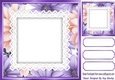 Pretty Floral Shades With Lace 8X8 Card Fronts (TWO)