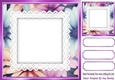 Pretty Floral Shades With Lace 8X8 Card Fronts (THREE)