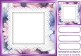 Pretty Floral Shades With Lace 8X8 Card Fronts (FOUR)