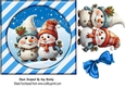 Lovely Christmas Gnomes 7x7 Card Front (TWO