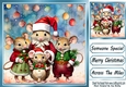 Christmas Mouse Family With Baubles 8x8 (ONE)