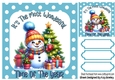 Lovely Snowman With Quote 8x8 Blue Polkadot (TWO)