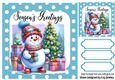 Lovely Snowman With Quote 8x8 Blue Polkadot (FOUR)