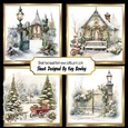 4 Lovely Vintage Christmas Cards 8x8 Mini Kit (One)