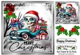Christmas Gothic Santa With Holly 8x8 (TWO)