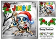 Christmas Gothic Santa With Holly 8x8 (THREE)