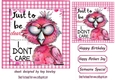 Cheeky Bird With Caption PINK 7x7 Frame (THREE)