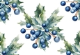 Pretty Blue Christmas Berries Backing Paper (BIG)