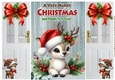Lovely Christmas Gate Fold Card With Cute Deers (TWO)