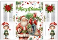 Lovely Christmas Gate Fold Card With Santa Fireplace (TWO)