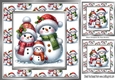 Lovely Christmas Snowmen 8x8 Card Front