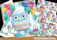  4 Birthday Balloons 7x7 Wih Cute Monster Cards Mini Kit