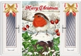 Pretty Robin In The Snow Christmas Gate Fold
