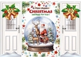 Pretty Christmas Snow Globe White Gate Fold With Bells (THREE)