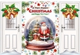 Pretty Christmas Snow Globe White Gate Fold With Bells (FOUR)