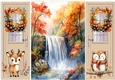 Autumn With Waterfall & Animals Gate Fold (THREE)