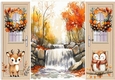 Autumn With Waterfall & Animals Gate Fold (FOUR)