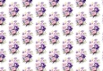 Pretty Purple/Pink Roses & Flowers Backing Paper Small (Two)