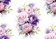 Pretty Purple/Pink Roses & Flowers Backing Paper Big (Two)