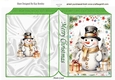  Christmas Festive Folded Book With Snowman (ONE)