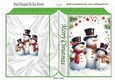 Christmas Festive Folded Book With Snowmen (TWO)