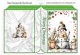 Christmas Festive Folded Book With Snowman/Gifts (THREE)
