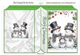 Christmas Festive Folded Book With Snowmen/Gifts (FOUR)