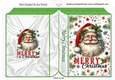 Christmas Festive Folded Book With Santa (TWO)