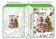 Christmas Festive Folded Book With Cute Kitty (THREE)
