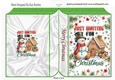 Christmas Festive Folded Book With Snowman (FOUR)