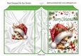 Christmas Festive Stars Folded Book With Cute Deer (ONE)
