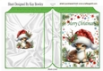 Christmas Festive Stars Folded Book With Cute Deer (TWO)