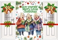 Carol Singing Grannies With Bells/Bows Gatefold