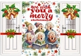 Carol Singers We Wish You With Bells/Bows Gatefold
