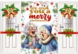 Carol Singers We Wish You With Bells/Bows Gatefold Gold
