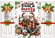 Nan & Gramps We Wish You With Bells/Bows Gatefold